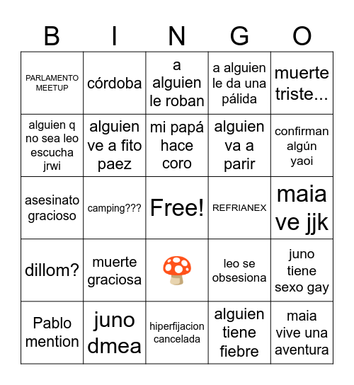 2025 Bingo Card