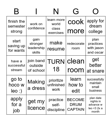 2025 bingo Card