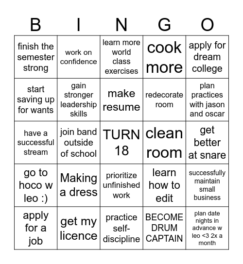 2025 bingo Card