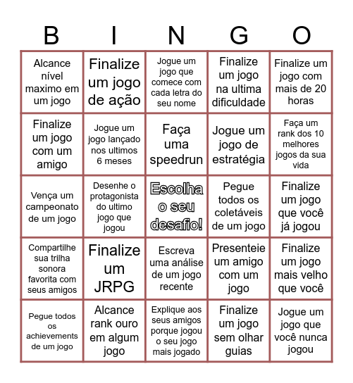 Bingo Nerd & Gamer Bolamense 2025 Bingo Card