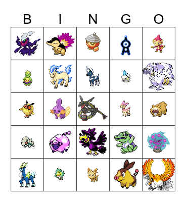 Shiny Hunt 2025! Bingo Card