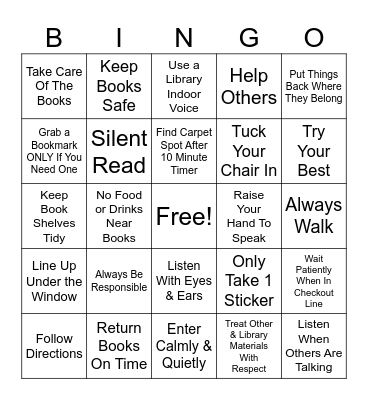 Library Bingo Card