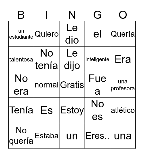 Lotería Bingo Card