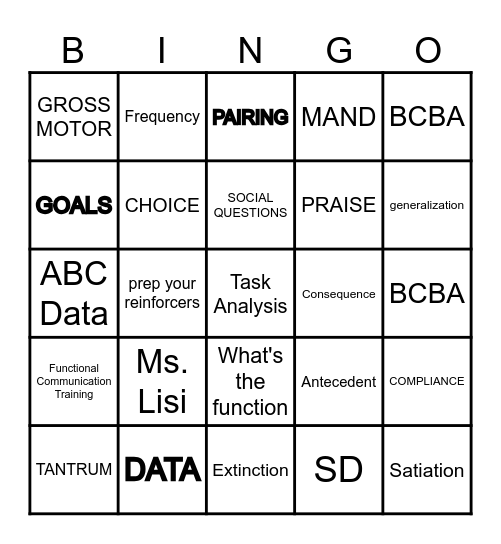 Rivermont Sterling ABA Bingo Card