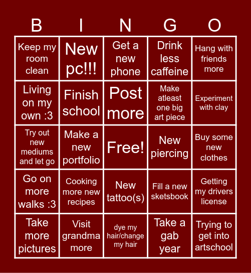 Bingo card 2025 Bingo Card