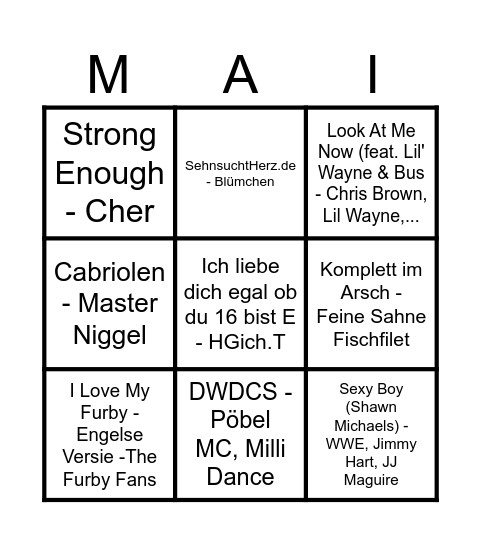 Maxi's Maximal Bingo Card