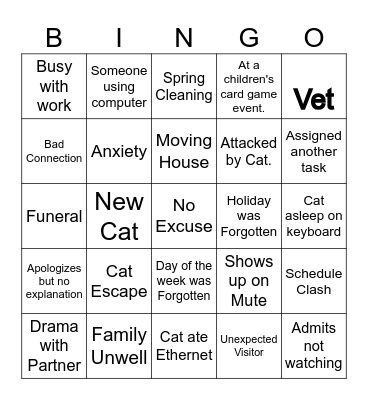 Cuz i'm Petty Bingo Card