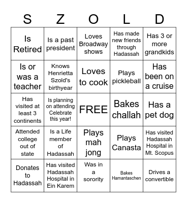 Find someone who.. Bingo Card