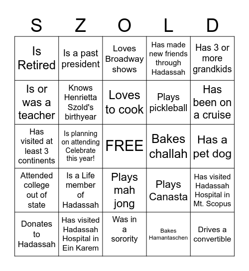 Find someone who.. Bingo Card