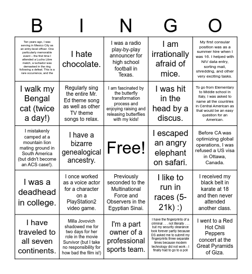 Mexico City CLDC Bingo Card