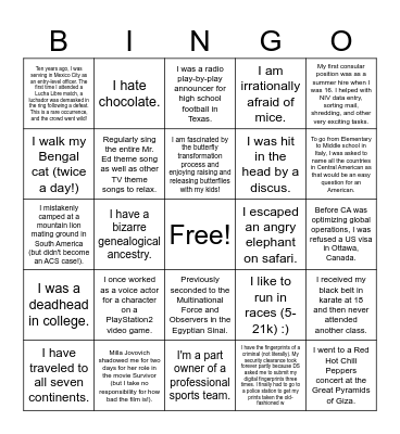 Mexico City CLDC Bingo Card