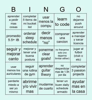 2025! Bingo Card