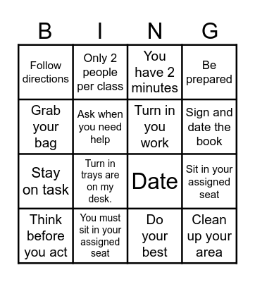 WE BACK!!! Bingo Card