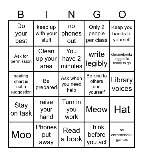 WE BACK!!! Bingo Card