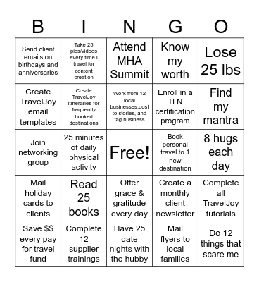 2025 Bingo Card