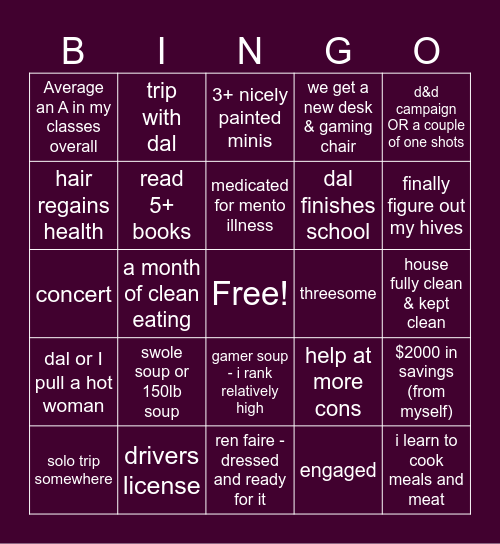 2025 Bingo Card - Soup Bingo Card
