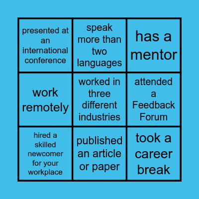 Feedback Forum BINGO! Bingo Card