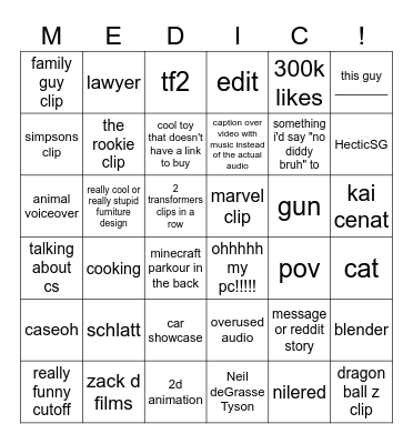 fyp bingo v2.1 Bingo Card