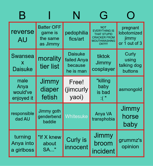 MOUTHWASHING HORRORS Bingo Card