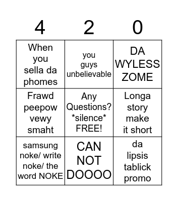 CHI LY CONFERENCE CALL BINGO Card