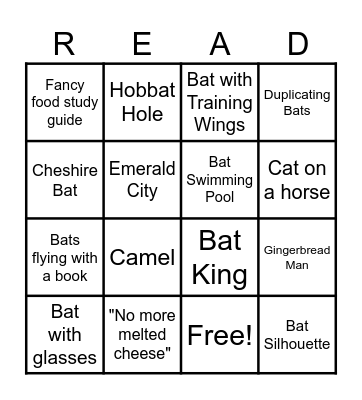 Bats at the Library Bingo Card