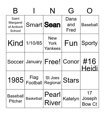 Sean Spicer's Birthday Bingo Card