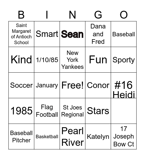 Sean Spicer's Birthday Bingo Card