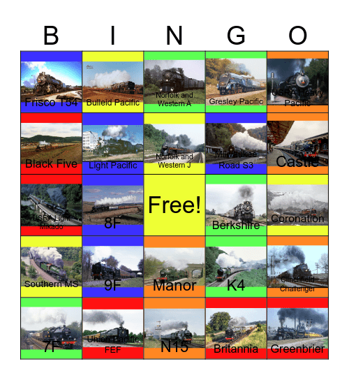 Steam Survey 1981-1994 Bingo Card