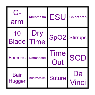 Barrett's Bonus Bingo Card