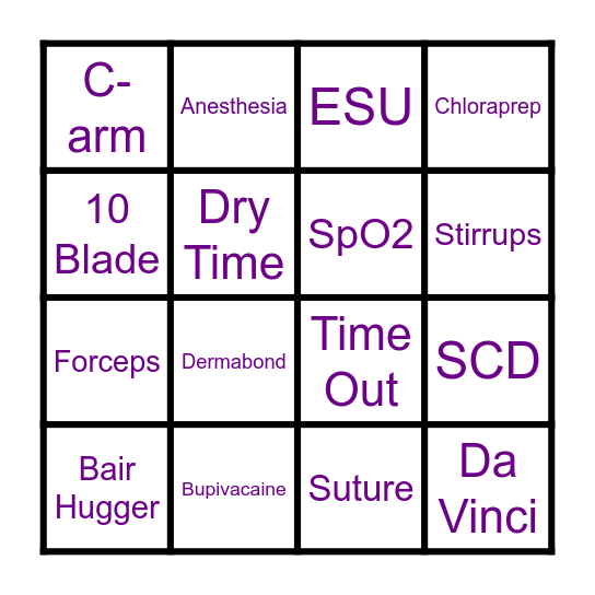 Barrett's Bonus Bingo Card