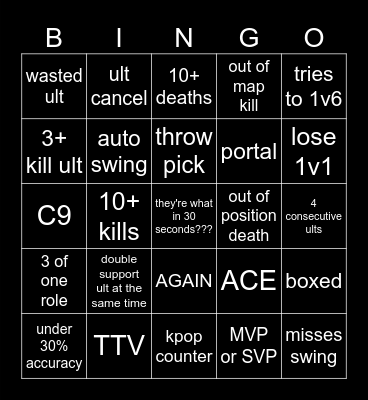 bigpuffer marvel rivals bingo Card