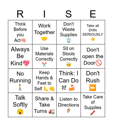 How to Win at Art Class Bingo Card