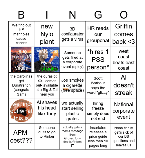 APM Bingo Card