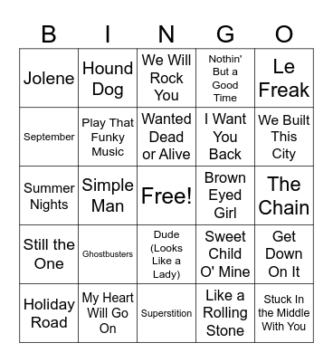 Singo #1 Bingo Card