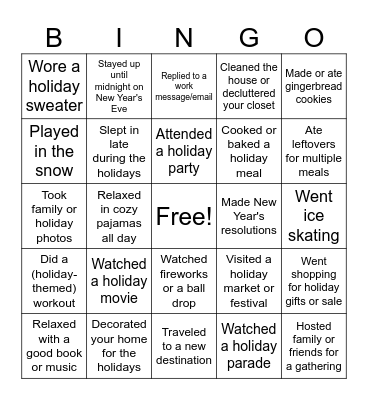 Belo Break Bingo Card
