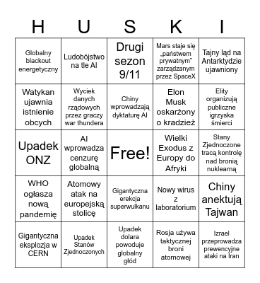 Przepowiednia 2024 Bingo Card