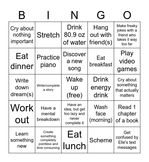 Daily Bingo Card