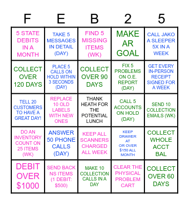 THE ADMIN DEPT IS THE BEST DEPT! Bingo Card