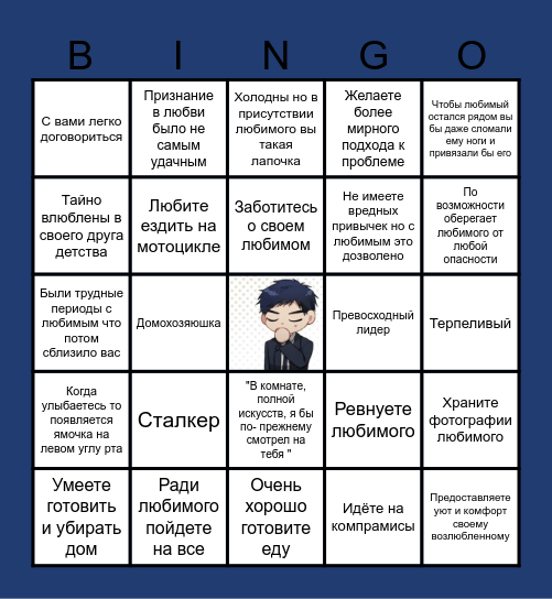 Fenril Bingo Card