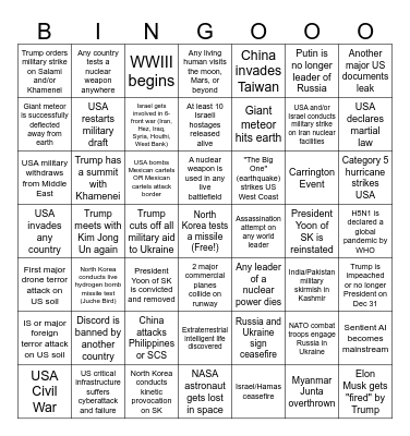 2025 Bingo Card