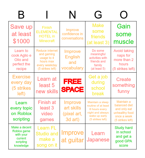 2025 Bingo Card (0/25 squares, 0/12 wins) Bingo Card