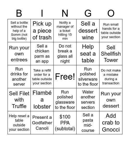 Monday Funday Bingo Card