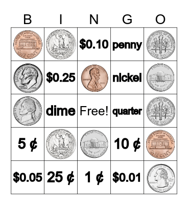 COINS Bingo Card