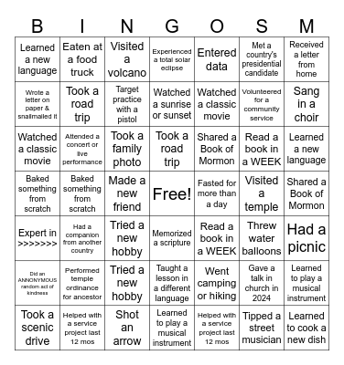 GGM SENIOR BINGO Card