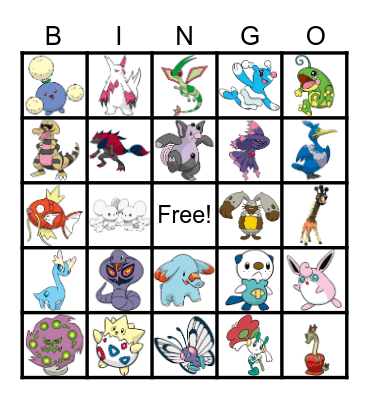 POKEMON BINGO Card