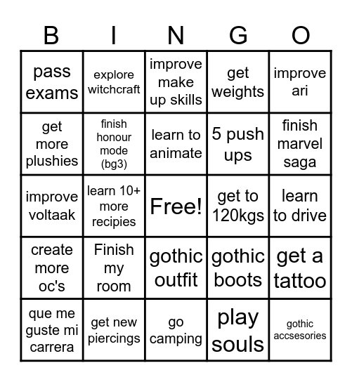 lalo's 2025 bingo! Bingo Card