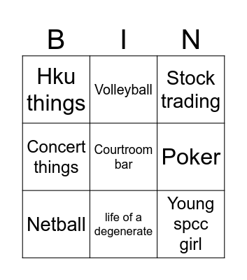 A day in sheldons life Bingo Card
