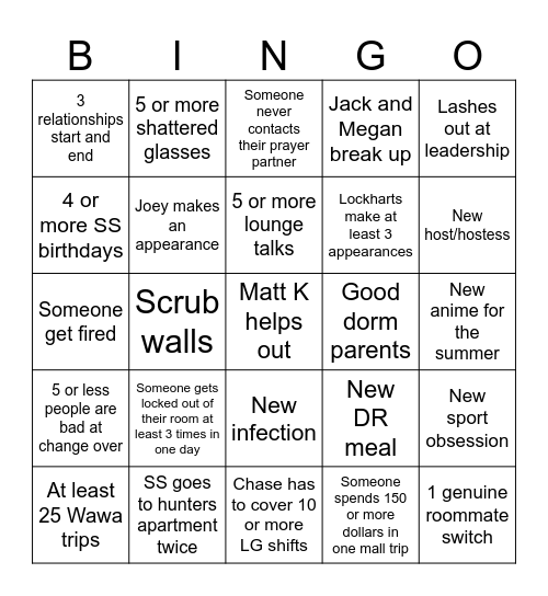 SS BINGO Card