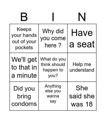 TCap Bingo Card