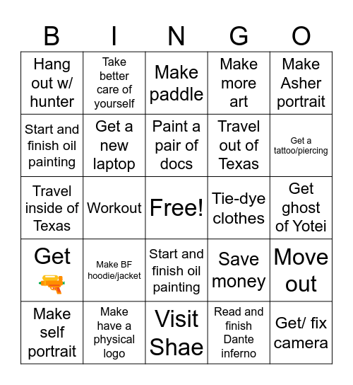 2025 New Year Bingo Card